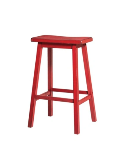 Acme Furniture Gaucho Bar Stool, Set Of 2 In Red