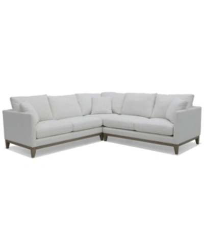 Furniture Closeout! Charlett 2-pc. Fabric Sectional, Created For Macy's In Snow