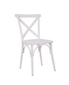 AC PACIFIC RUSTIC CROSS BACK METAL MODERN FARMHOUSE DINING CHAIR