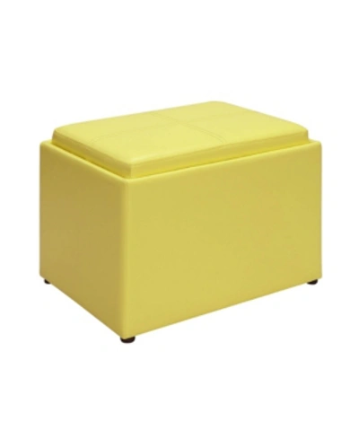 Convenience Concepts Designs4comfort Accent Storage Ottoman In Yellow