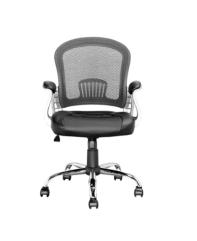 Corliving Workspace Office Chair With Leatherette And Mesh In Black