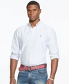 Polo Ralph Lauren Sport Shirt Long Sleeve In Blue White Stripe