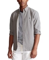 Polo Ralph Lauren Men's Big And Tall Classic Fit Garment-dyed Long-sleeve Oxford Shirt In Gray