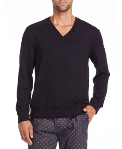 Tallia Men's Slim Fit Black V Neck Sweater And A Free Face Mask With Purchase