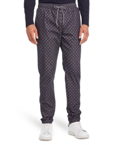 Tallia Men's Slim Fit Grey Geo Jogger Pants And A Free Face Mask With Purchase