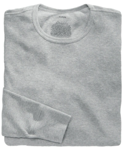 Alfani Men's Big & Tall Long-sleeve Thermal Shirt, Created For Macy's In Light Grey