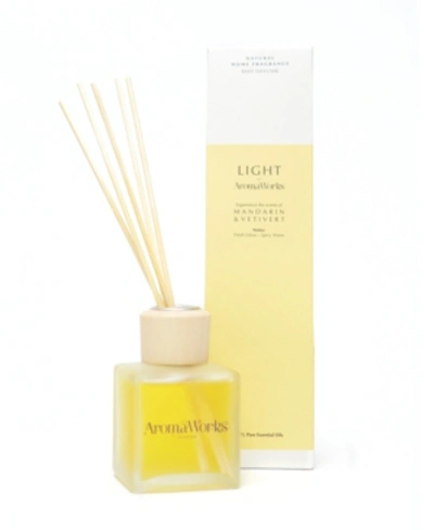 Aromaworks Light Range Mandarin And Vetivert Reed Diffuser, 100 ml In Light Yellow