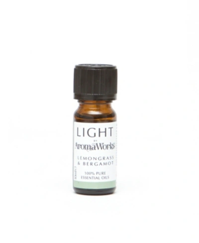 Aromaworks Light Range Lemongrass And Bergamot Essential Oil, 10 ml In Green
