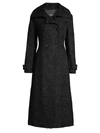 Mackage Women's Elodie Shimmer Check Double-breasted Coat In Black