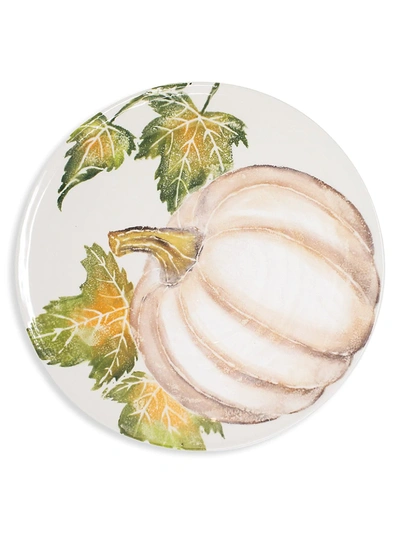 Vietri Pumpkins Round Platter W/ Pumpkin In Multi