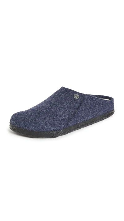 Birkenstock Zermatt Shearling - Regular/wide In Dark Blue In Dark Blue/natural