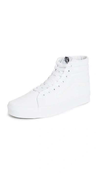 Vans Sk-8 High Top Sneakers In True White