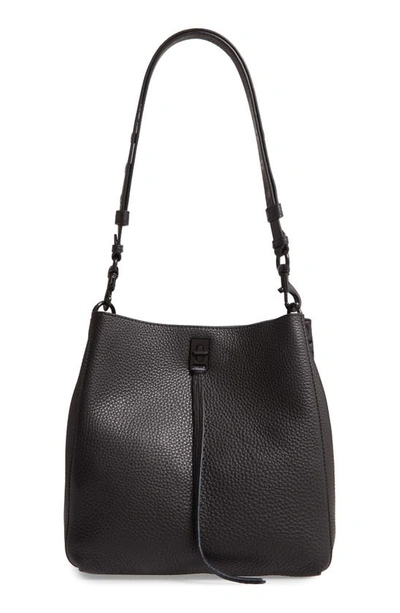 Rebecca Minkoff Darren Deerskin Leather Shoulder Bag In Black