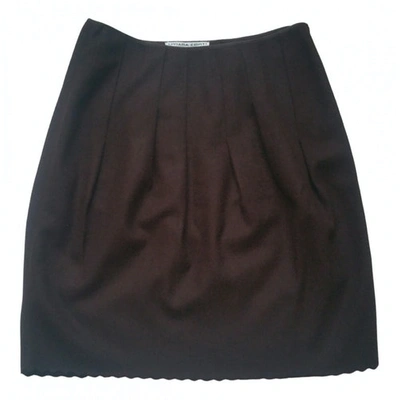 Pre-owned Liviana Conti Wool Mid-length Skirt In Brown