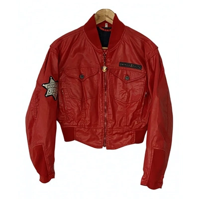 Pre-owned Fiorucci Biker Jacket In Red