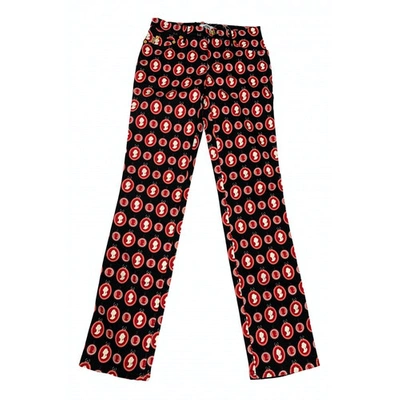 Pre-owned Moschino Straight Jeans In Multicolour