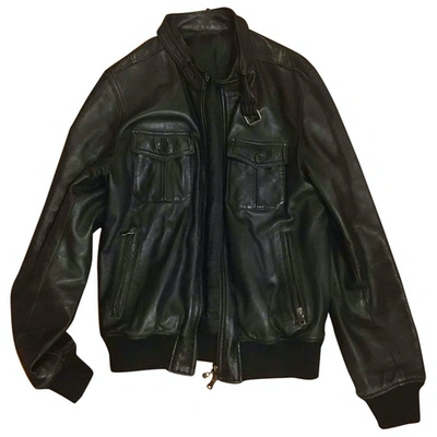 Pre-owned Daniele Alessandrini Leather Jacket In Brown