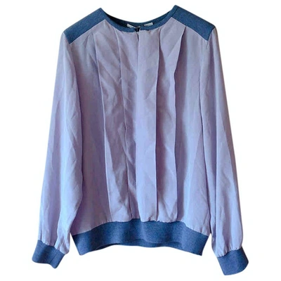 Pre-owned Agnona Silk Top In Blue