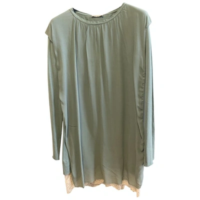 Pre-owned Semicouture Silk Blouse In Green