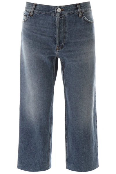 Balenciaga Cropped Jeans In Light Vint Indigo