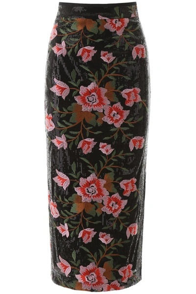 In The Mood For Love Hera Skirt In Black,pink,red