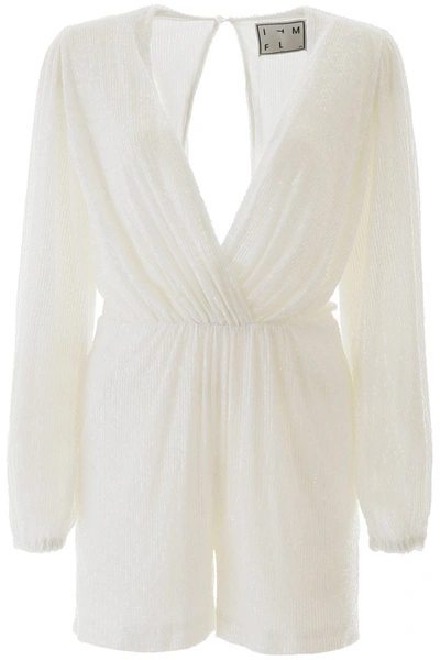 In The Mood For Love Sequins Jumpsuit In White