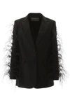 VALENTINO VALENTINO JACKET WITH OSTRICH FEATHERS