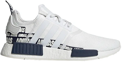 Pre-owned Adidas Originals  Nmd R1 Label Pack Crystal White In Crystal White/crystal White/collegiate Navy