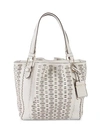 Tod's Piccola Leather Shopper Bag In White