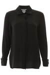 Max Mara Fringed Shirt In Nero