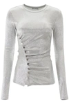 RABANNE PACO RABANNE DRAPED LUREX TOP