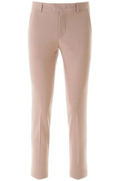 Red Valentino Slim Trousers In Beige,pink