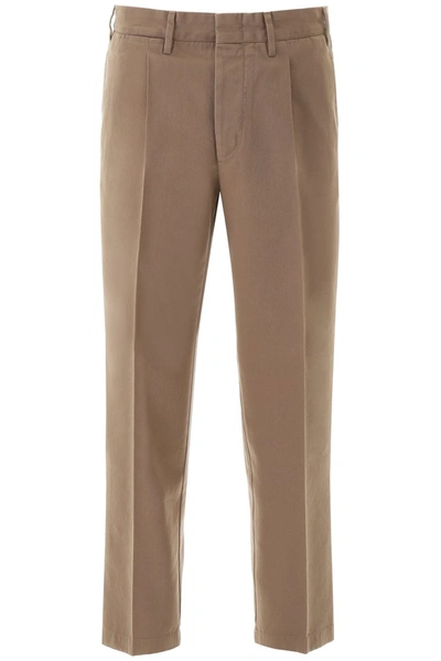 The Gigi Cotton Trousers In Beige