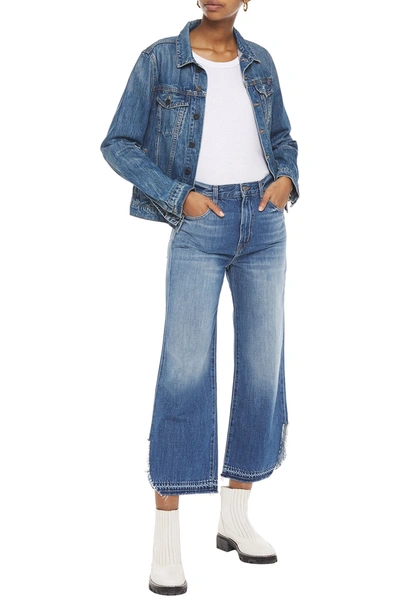 J Brand Joan Faded High-rise Wide-leg Jeans In Blue