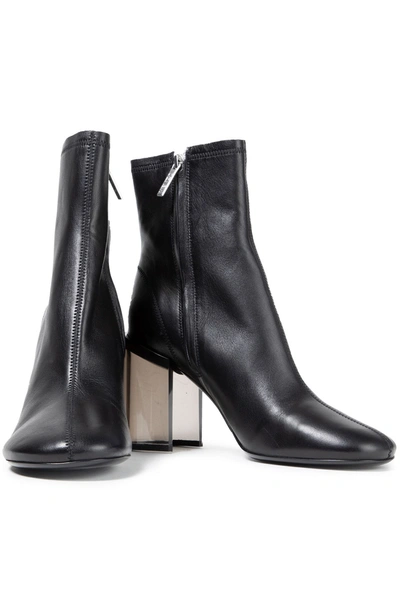 Kenzo Leather Ankle Boots In Black