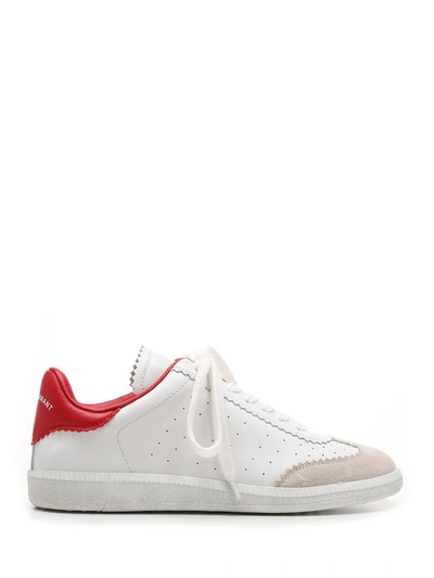 Isabel Marant 20mm Beth Leather Strap Sneakers In White