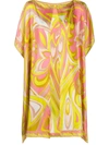 EMILIO PUCCI ABSTRACT-PRINT SILK COVER-UP