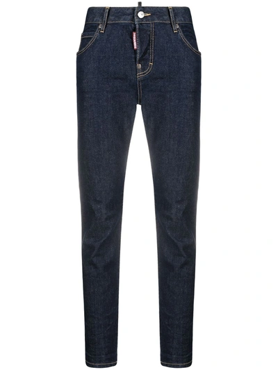 Dsquared2 Jennifer Stretch Cotton Denim Jeans In Blue