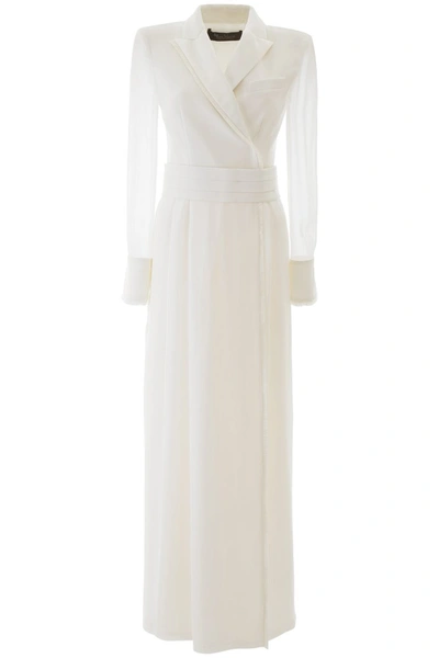Max Mara Gemma Long Dress In White
