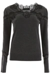 DOLCE & GABBANA DOLCE & GABBANA PULLOVER WITH LACE INSERTS