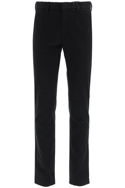 Z Zegna Slim Fit Chino Trousers In Black
