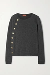 Altuzarra Minamoto Button-embellished Cashmere Sweater In Anthracite