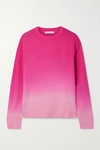 ALICE AND OLIVIA GLEESON OMBRÉ CASHMERE-BLEND SWEATER