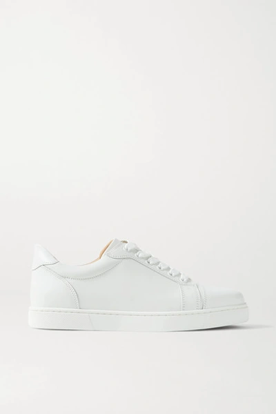 Christian Louboutin Vieira Platform Red Sole Sneakers In White