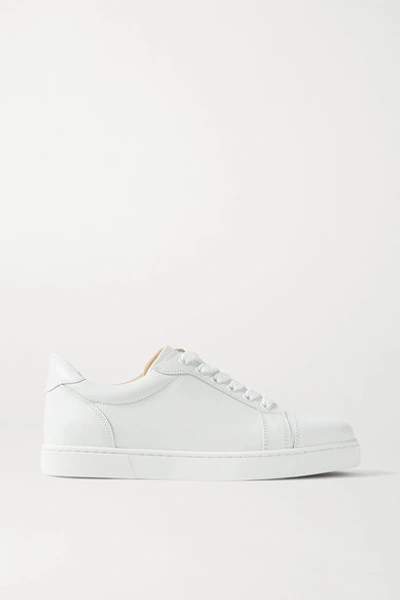 Christian Louboutin Vieira Leather Sneakers In White