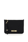 MOSCHINO MOSCHINO FABRIC POUCH MOSCHINO LETTERING