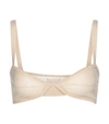 Khaite Eda Knitted Cashmere Bralette In Beige