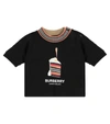 BURBERRY BABY PRINTED COTTON T-SHIRT,P00529219