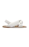 Miu Miu Padded Mordoré Nappa Leather Flat Sandals In Black