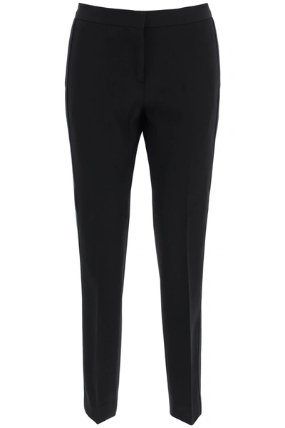 Burberry Hanover Wool Trousers In Black